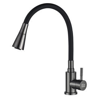 Смеситель для кухни Boch Mann Mia GR BM10422 с гибким изливом серый